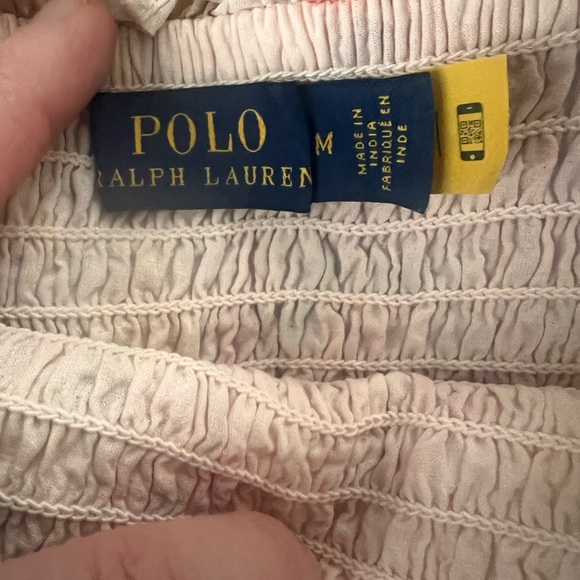 Polo RL floral ruffled peplum tank size medium - Picture 3 of 4
